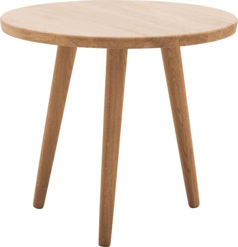 Goossens Hoektafel Bjarte, hout eiken blank, stijlvol landelijk, 50 x 45 x 50 cm