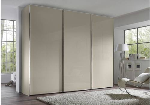 Goossens Kledingkast Big Choice Type 01 163, Slaapkamerkast 298 cm breed, 240 cm hoog, 3 glas schuifdeuren