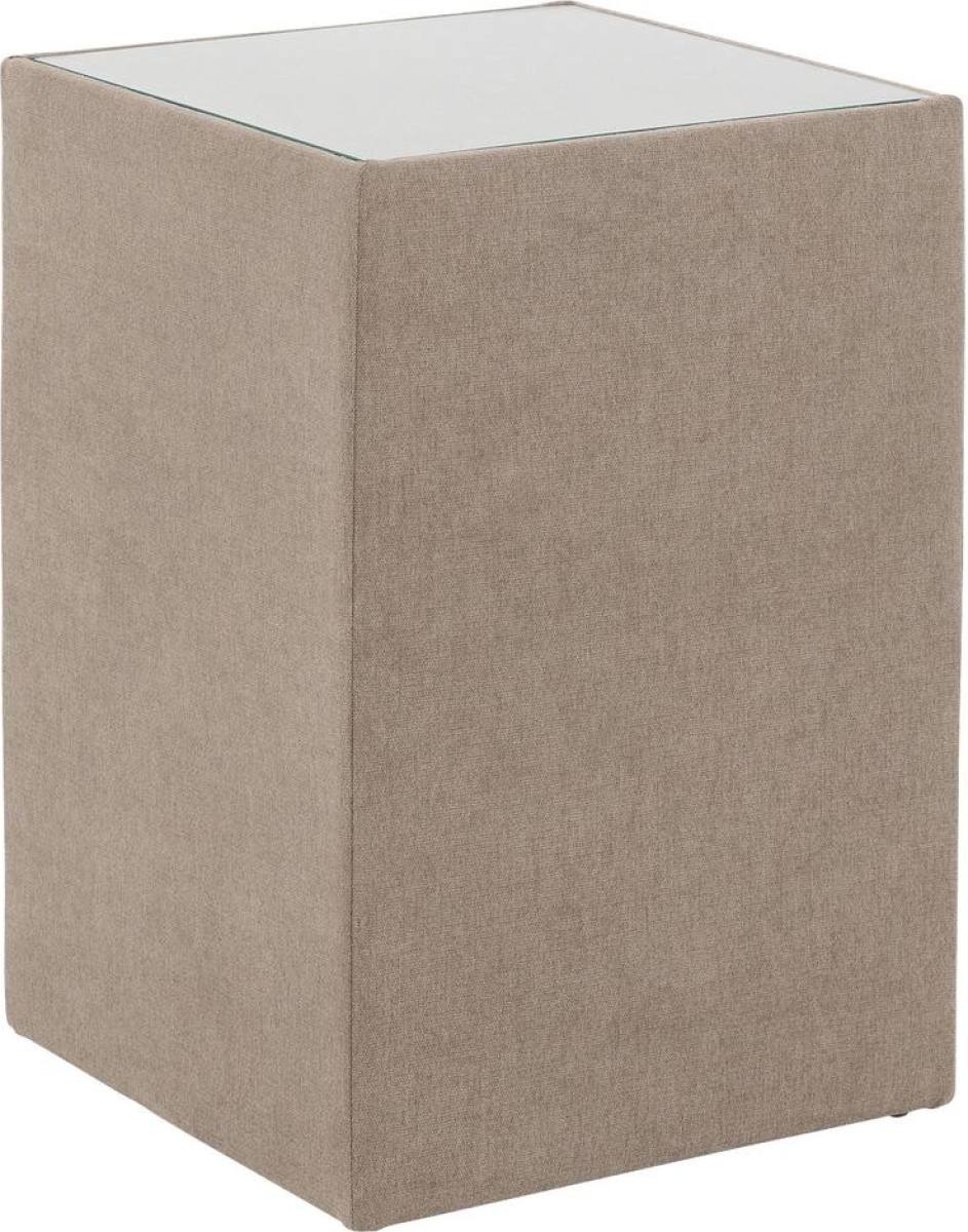 Goossens Hocker Nomade Toendra, Hocker met inleg glasblad