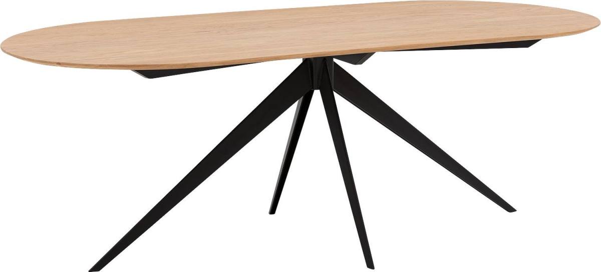 Goossens Excellent Eettafel Floyd, Semi rond 180 x 100 cm