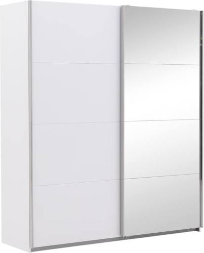 Goossens Basic Kledingkast Miami, 180 cm breed, 210 cm hoog, 1x spiegeldeur re en 1x schuifdeur li
