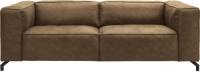 Goossens Bank Calvin groen, micro leer, 3-zits, modern design