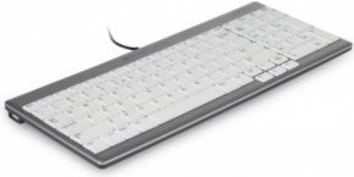 BakkerElkhuizen UltraBoard 960 Standard Compact toetsenbord USB AZERTY Belgisch Grijs, Wit