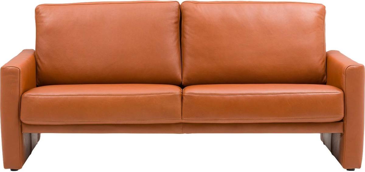 Goossens Excellent Bank Concept Pluss cognac, leer, 3-zits, stijlvol landelijk