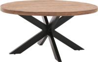 Goossens Eettafel Zida, Rond 130 x 130 cm strak blad