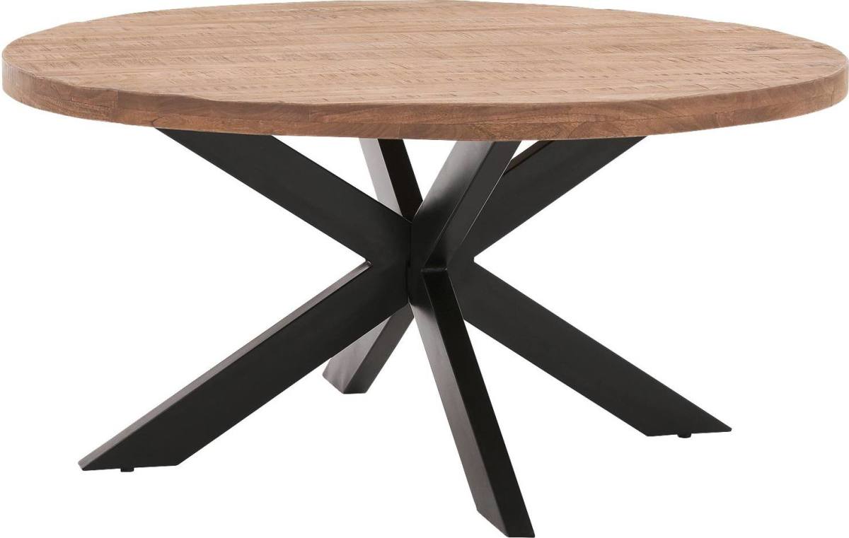 Goossens Eettafel Zida, Rond 130 x 130 cm strak blad