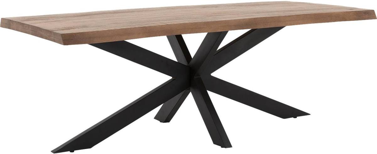 Goossens Eettafel Zida, Rechthoekig 180 x 90 cm boomstamblad