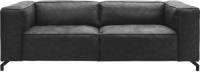 Goossens Bank Calvin antraciet, micro leer, 3-zits, modern design