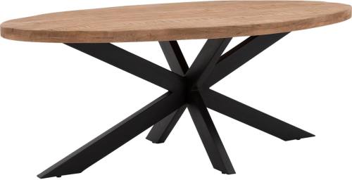 Goossens Eettafel Zida, Ovaal 210 x 100 cm strak blad