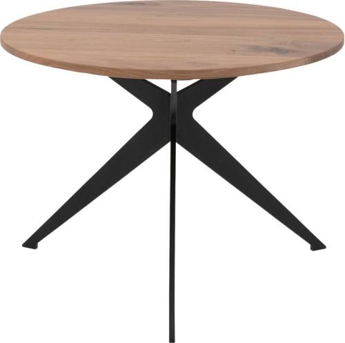 Goossens Excellent Salontafel Ferris rond, noten roodbruin, elegant chic, 50 x 37 x 50 cm