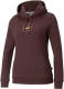 Puma hoodie met logo en glitters aubergine