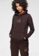 Puma hoodie met logo en glitters aubergine