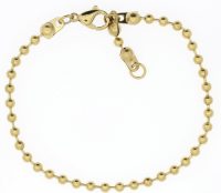 Firetti Edelstalen armband Bolletjesschakels, 3,0 mm breed, goudkleur Made in Germany