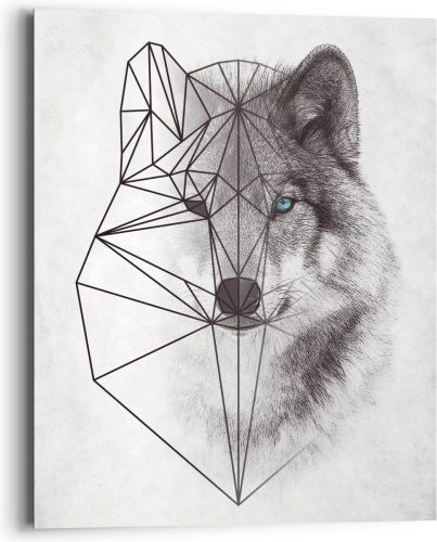 Reinders! Artprint op hout Polygonic wolf (1 stuk)