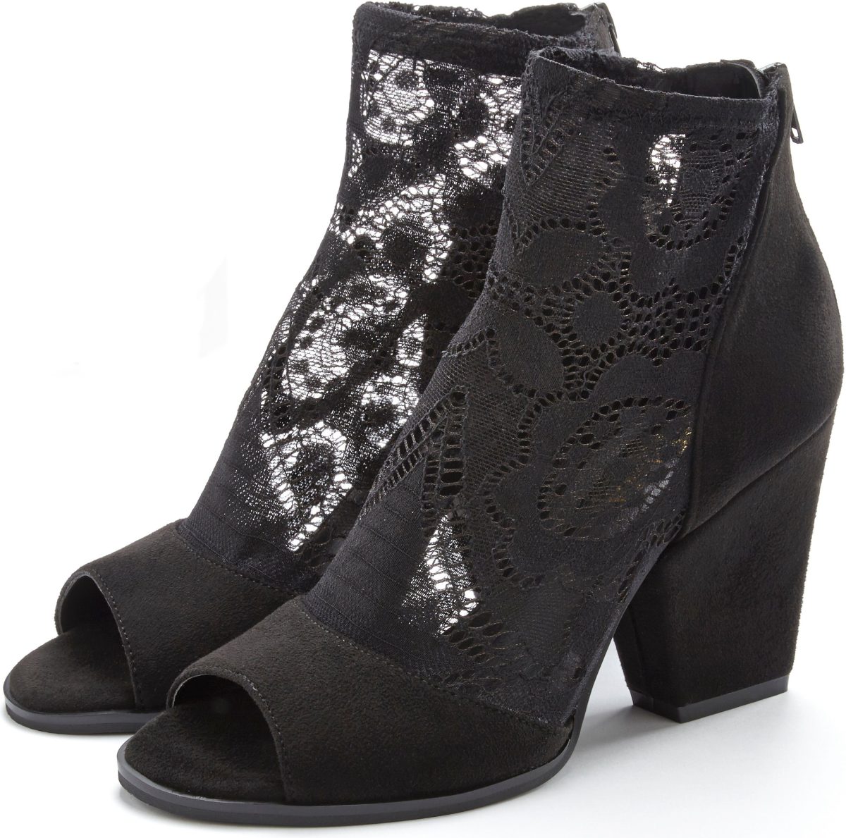 Lascana Sandaaltjes Boots met elastische kant en modieuze blokhak