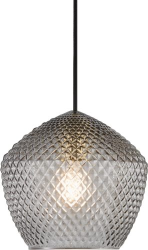 Nordlux Hanglamp ORBIFORM Hanglamp, structuur glas kap, messing applicatie