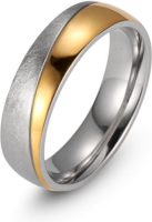 Firetti Trouwring 7,0 mm, met reliëf, gedeeltelijk IP-gecoat, goudkleur, glans-look, gekrast, gestructureerd