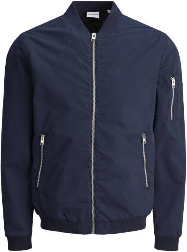 JACK & JONES PLUS SIZE bomberjack JJERUSH Plus Size navy blazer