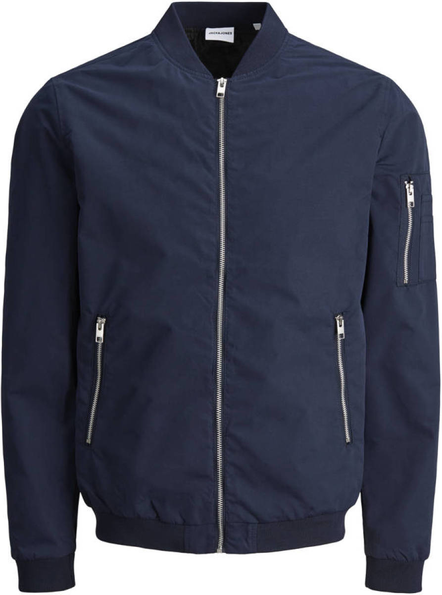 JACK & JONES PLUS SIZE bomberjack JJERUSH Plus Size navy blazer