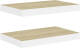 VidaXL Wandschappen 2 st zwevend 40x23x3,8 cm MDF eikenkleurig en wit