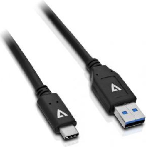 V7 J153340 1m USB A USB C Zwart