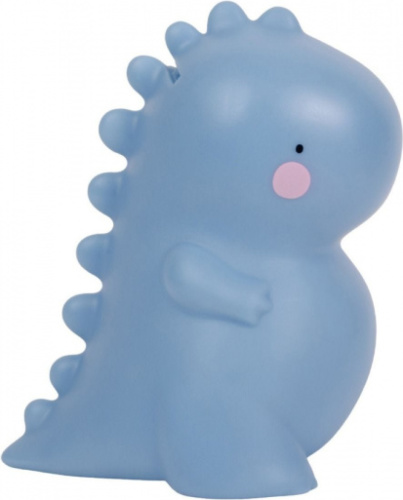 A Little Lovely Company spaarpot T Rex 16 cm PVC blauw