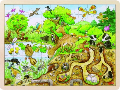 Goki Puzzel: Op Ontdekking in De Natuur 96 Delig