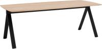 Goossens Excellent Eettafel Floyd, Semi rechthoekig 280 x 100 cm met split