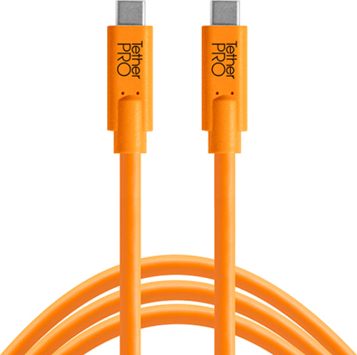 Tether Tools USB-C naar USB-C 4.60m oranje