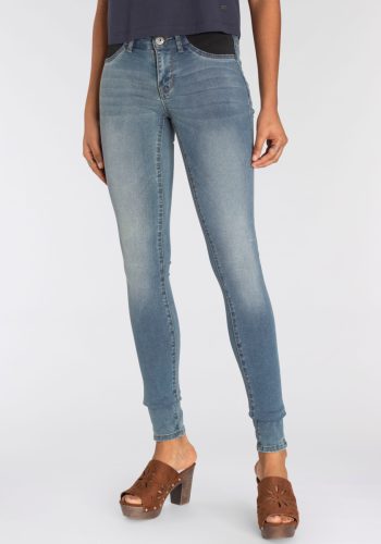 Arizona Skinny fit jeans Ultra Stretch Low Waist met stretchinzetten opzij bij de band