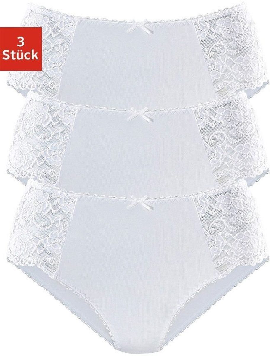 PETITE FLEUR Heupslip met gebloemde kant opzij (3 stuks)