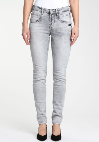GANG Skinny fit jeans Medina met stijlvolle, half open knoopsluiting