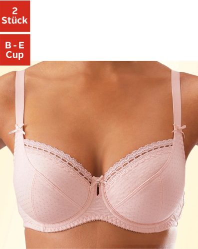 PETITE FLEUR Beugel-bh van katoen-jacquard in dirndl-model (Set van 2)