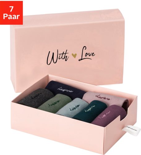 Lascana Basic sokken met hoogwaardig logoborduursel (box, 7 paar)