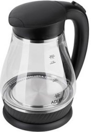 Adler AD 1274 B waterkoker 1,7 l Zwart, Transparant 2200 W