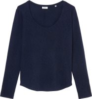 Marc O'Polo DENIM Shirt met lange mouwen met rolrand langs de v-hals