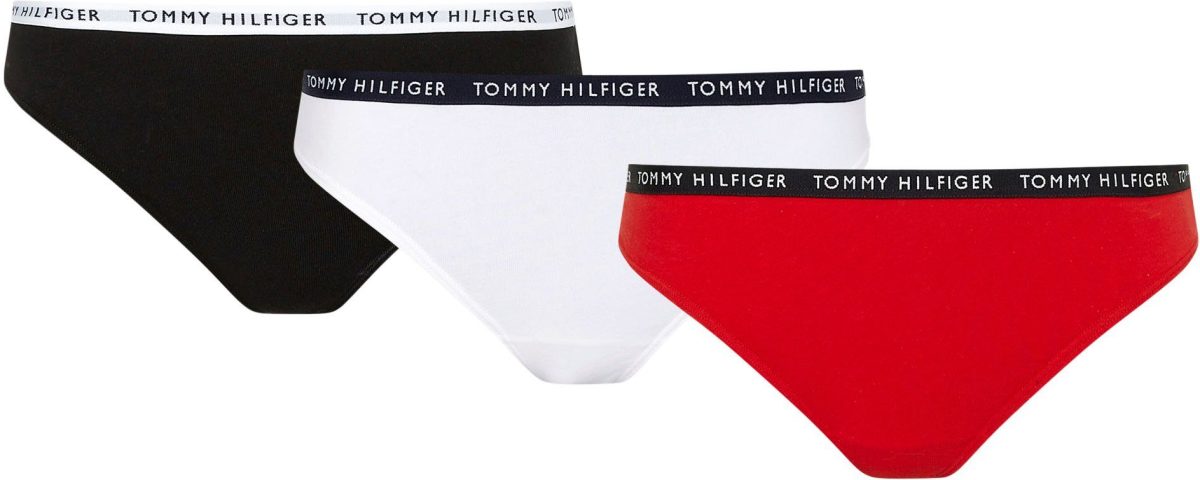 Tommy Hilfiger Underwear String met smalle logoboord (3 stuks)