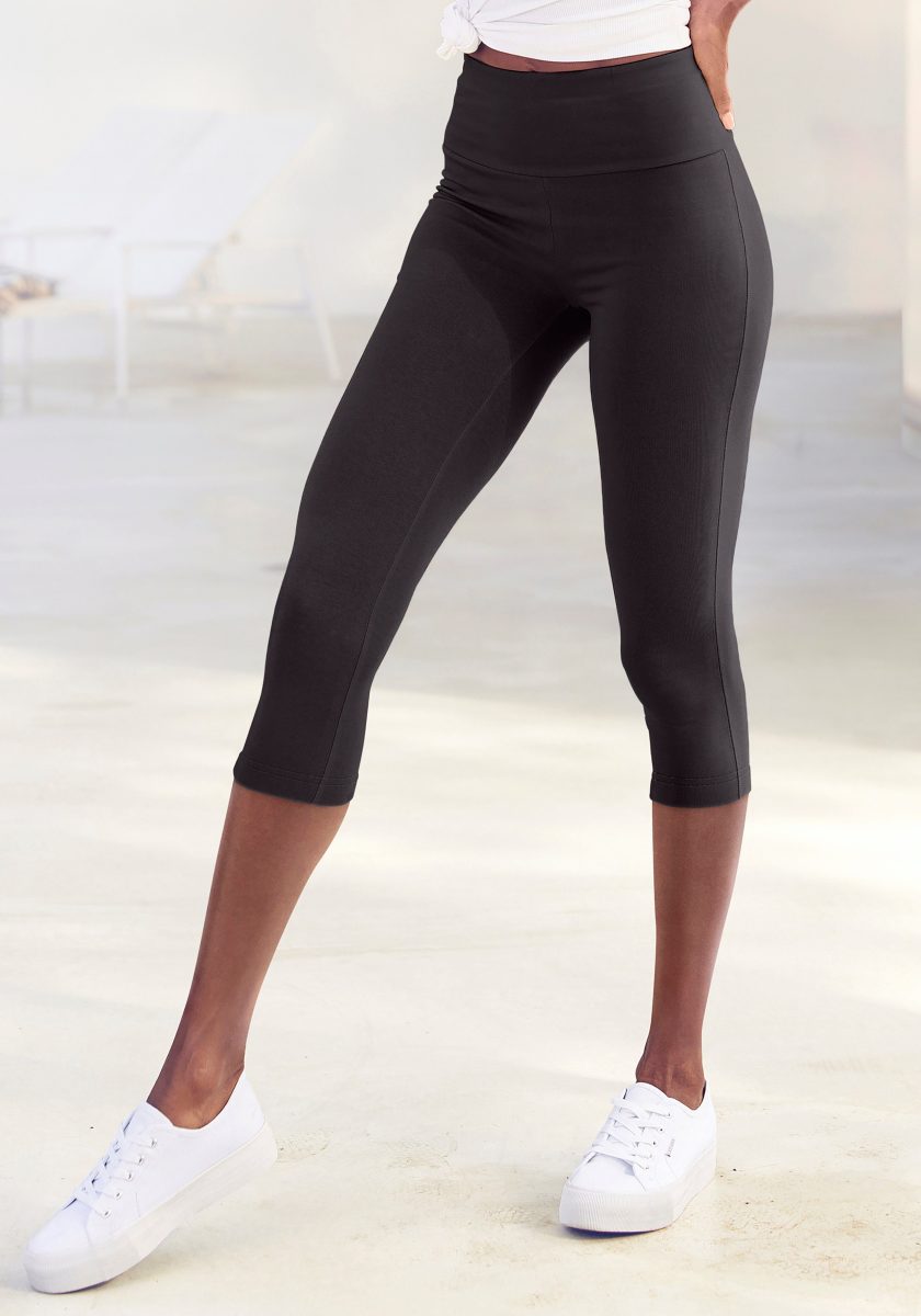 Lascana Caprilegging met brede, zachte boord
