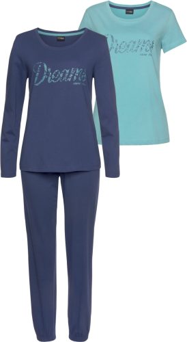 Vivance Dreams Pyjama met front-opschrift (set, 3-delig)