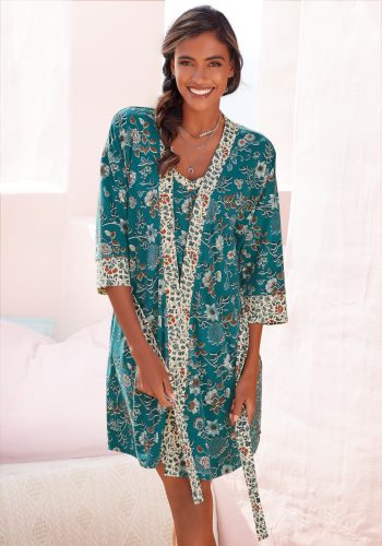 Lascana Kimono met bloemenprint all-over