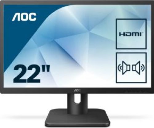 AOC 22E1D 21.5  Full HD TN Mat Zwart Flat computer monitor
