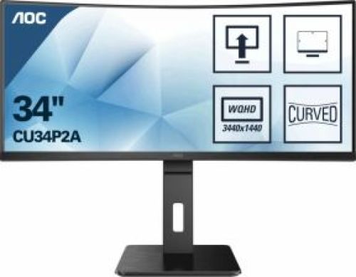 AOC Pro-line CU34P2A LED display 86,4 cm (34 ) 3440 x 1440 Pixels 2K Ultra HD Zwart