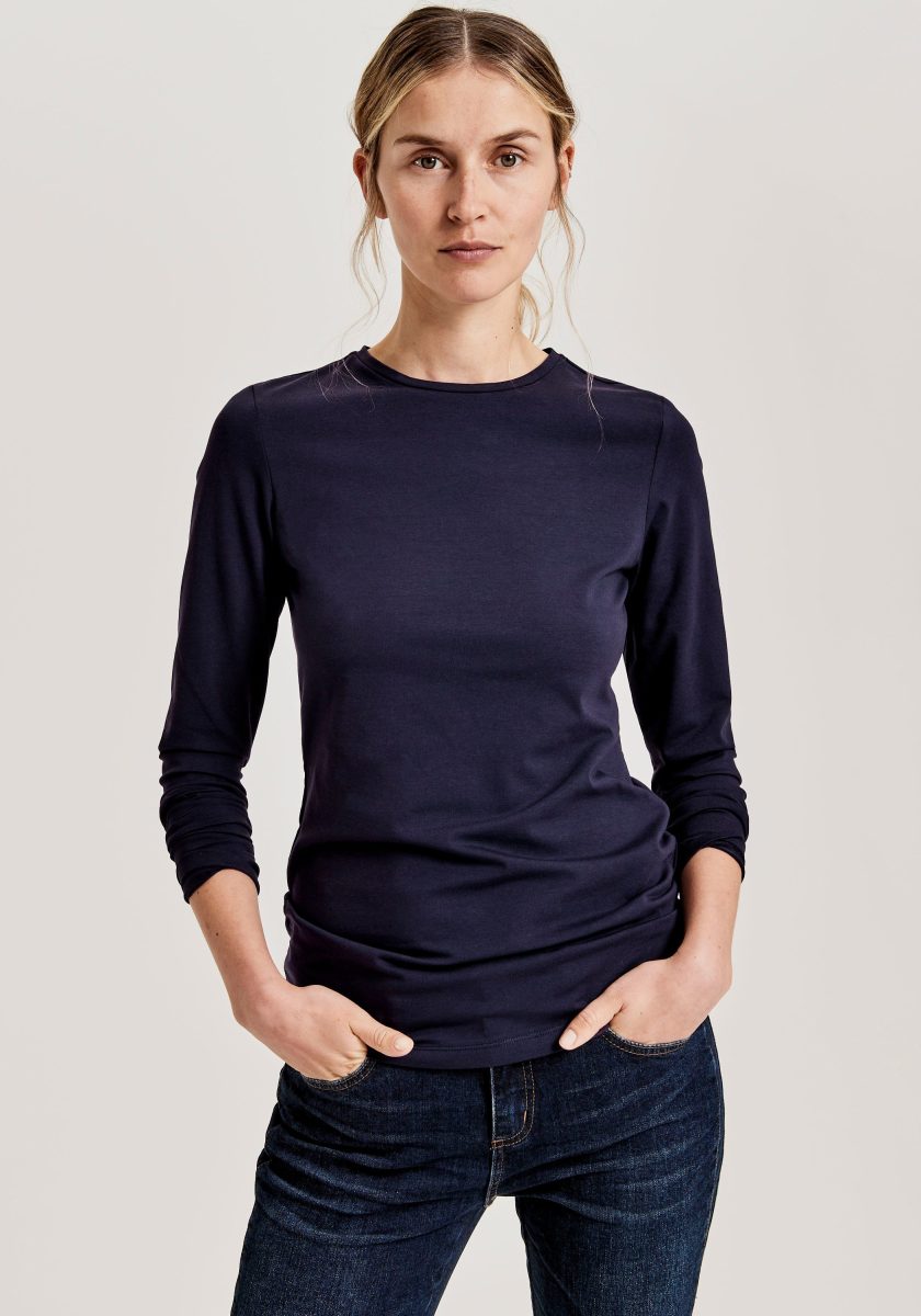 OPUS Shirt met lange mouwen Smilla in clean basic model
