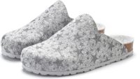 Lascana Pantoffels Pantoffels van vilt met warm kurken voetbed en sterrenprint