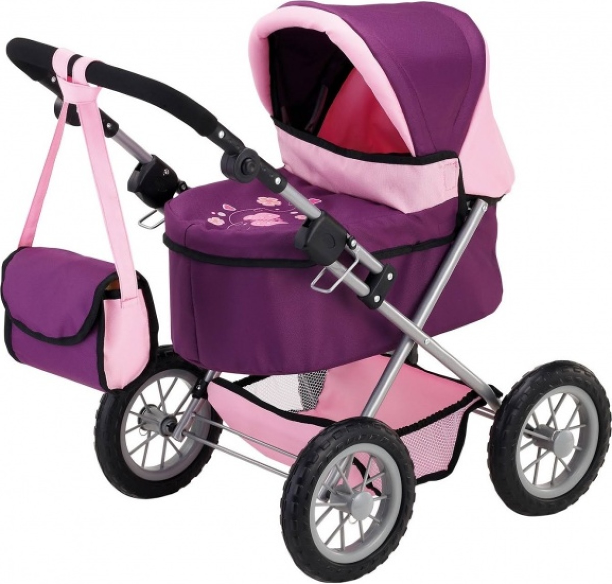 Bayer poppenwagen Trendy paars/roze 67 cm