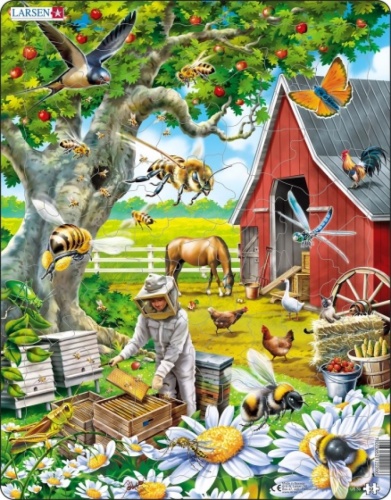 Larsen legpuzzel Maxi de imker bij de bijen 53 stukjes