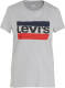 Levi's T-shirt THE PERFECT TEE met printopdruk licht grijs melange