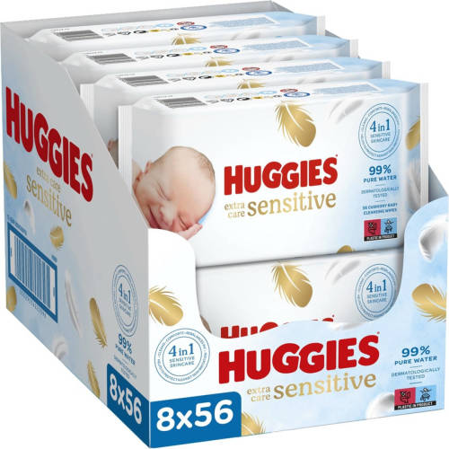 Huggies billendoekjes - Pure Extra Care - 8 x 56 stuks