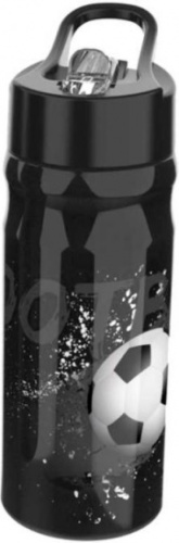 Lunch buddies drinkfles Football 600 ml polypropyleen zwart