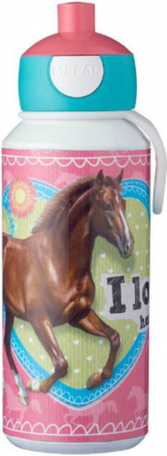 Rosti Mepal pop updrinkfles My Horse meisjes 400ml roze/wit